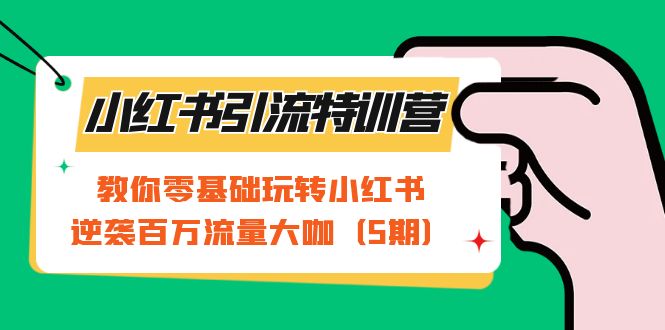 小红书引流特训营-第5期：教你零基础玩转小红书，逆袭百万流量大咖小鳄启创-网创项目资源站-副业项目-创业项目-搞钱项目小鳄启创