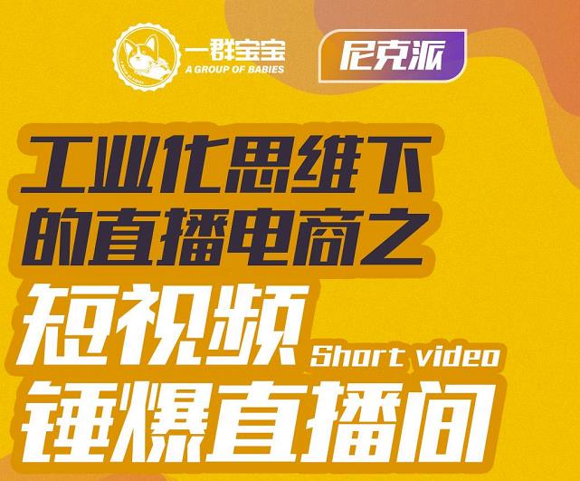 尼克派·工业化思维下的直播电商之短视频锤爆直播间，听话照做执行爆单小鳄启创-网创项目资源站-副业项目-创业项目-搞钱项目小鳄启创