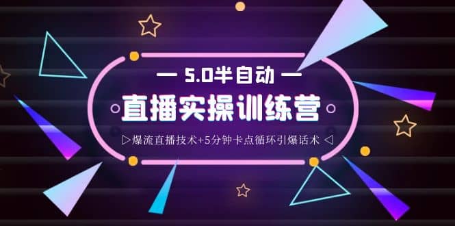 蚂蚁·5.0半自动直播2345打法，半自动爆流直播技术+5分钟卡点循环引爆话术小鳄启创-网创项目资源站-副业项目-创业项目-搞钱项目小鳄启创
