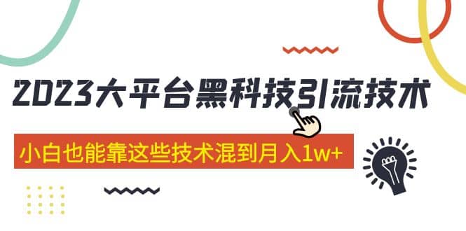 价值4899的2023大平台黑科技引流技术 29节课小鳄启创-网创项目资源站-副业项目-创业项目-搞钱项目小鳄启创