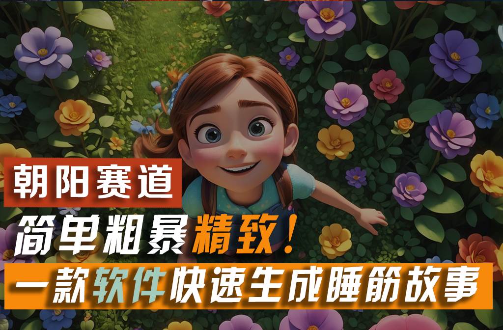 利用一款软件5分钟一条爆款睡前故事，简单粗暴精致！小白月入2w+小鳄启创-网创项目资源站-副业项目-创业项目-搞钱项目小鳄启创