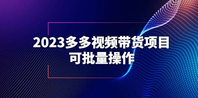 2023多多视频带货项目，可批量操作【保姆级教学】小鳄启创-网创项目资源站-副业项目-创业项目-搞钱项目小鳄启创