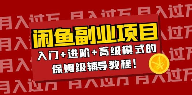 月入过万闲鱼副业项目：入门+进阶+高级模式的保姆级辅导教程小鳄启创-网创项目资源站-副业项目-创业项目-搞钱项目小鳄启创