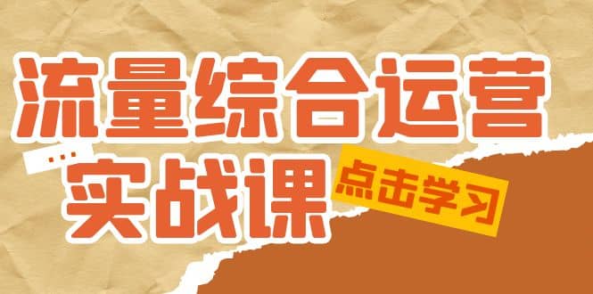 流量综合·运营实战课：短视频、本地生活、个人IP知识付费、直播带货运营小鳄启创-网创项目资源站-副业项目-创业项目-搞钱项目小鳄启创