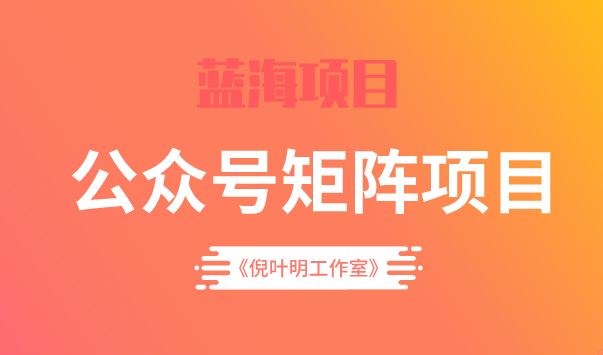 蓝海公众号矩阵项目训练营，0粉冷启动，公众号矩阵账号粉丝突破30w小鳄启创-网创项目资源站-副业项目-创业项目-搞钱项目小鳄启创