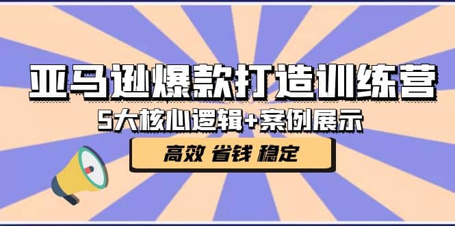亚马逊爆款打造训练营：5大核心逻辑+案例展示 打造爆款链接 高效 省钱 稳定小鳄启创-网创项目资源站-副业项目-创业项目-搞钱项目小鳄启创