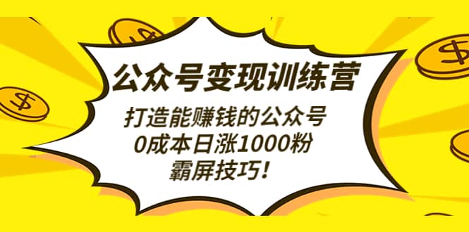 公众号变现训练营（第3期）小鳄启创-网创项目资源站-副业项目-创业项目-搞钱项目小鳄启创