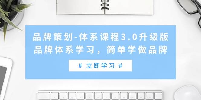 品牌策划-体系课程3.0升级版，品牌体系学习，简单学做品牌（高清无水印）小鳄启创-网创项目资源站-副业项目-创业项目-搞钱项目小鳄启创
