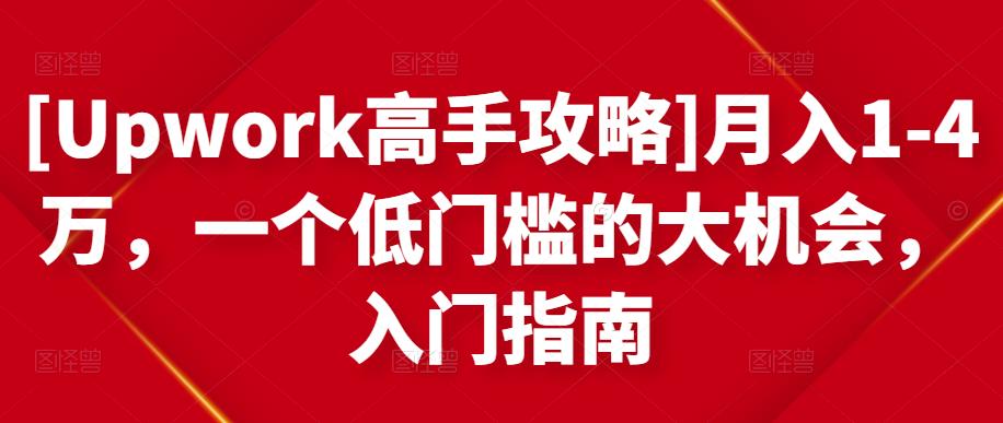 月入1-4万，一个低门槛的大机会，入门指南小鳄启创-网创项目资源站-副业项目-创业项目-搞钱项目小鳄启创