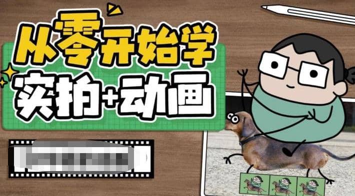 从零开始学实拍加动画，实拍加动画创意教程（49节视频课）小鳄启创-网创项目资源站-副业项目-创业项目-搞钱项目小鳄启创