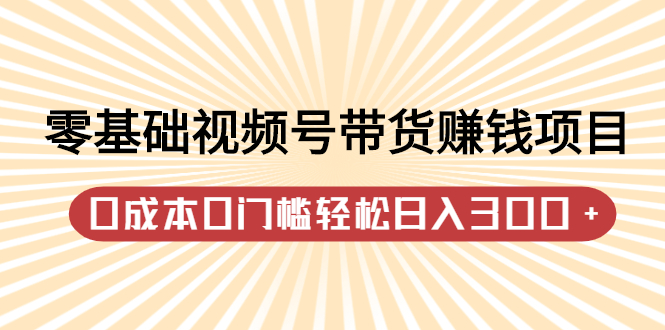 零基础视频号带货赚钱项目，0成本0门槛轻松日入300+【视频教程】小鳄启创-网创项目资源站-副业项目-创业项目-搞钱项目小鳄启创