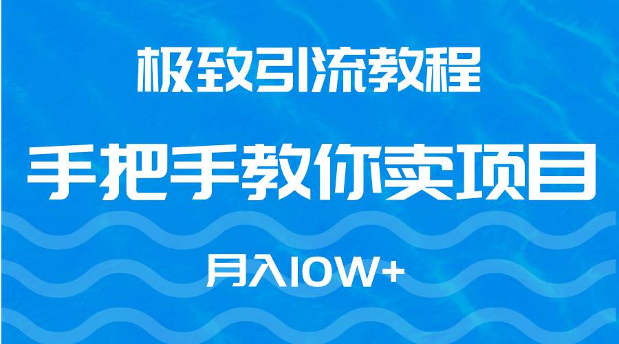 极致引流教程，手把手教你卖项目，月入10W+小鳄启创-网创项目资源站-副业项目-创业项目-搞钱项目小鳄启创