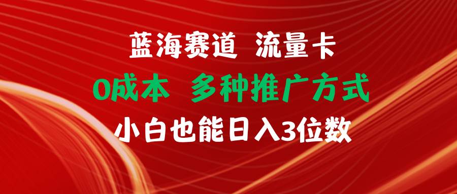 蓝海赛道 流量卡 0成本 小白也能日入三位数小鳄启创-网创项目资源站-副业项目-创业项目-搞钱项目小鳄启创