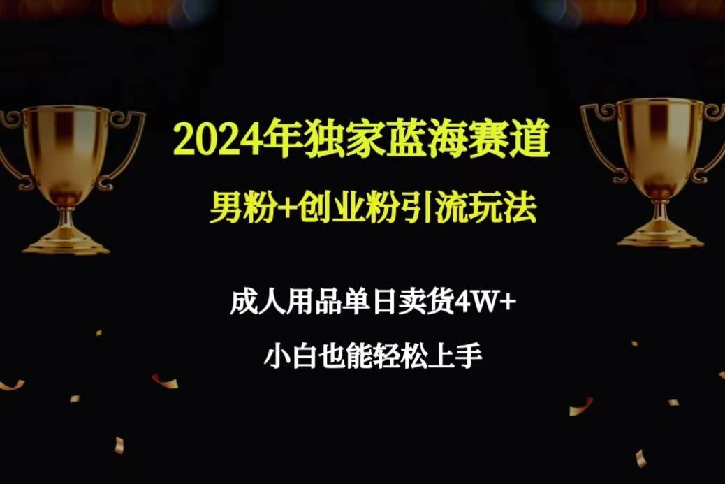 2024年独家蓝海赛道男粉+创业粉引流玩法，成人用品单日卖货4W+保姆教程小鳄启创-网创项目资源站-副业项目-创业项目-搞钱项目小鳄启创