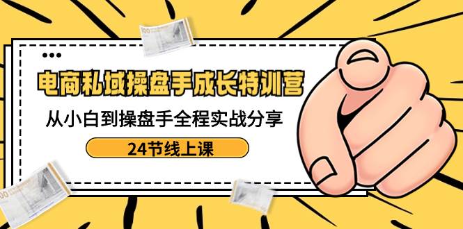 电商私域-操盘手成长特训营：从小白到操盘手全程实战分享-24节线上课小鳄启创-网创项目资源站-副业项目-创业项目-搞钱项目小鳄启创