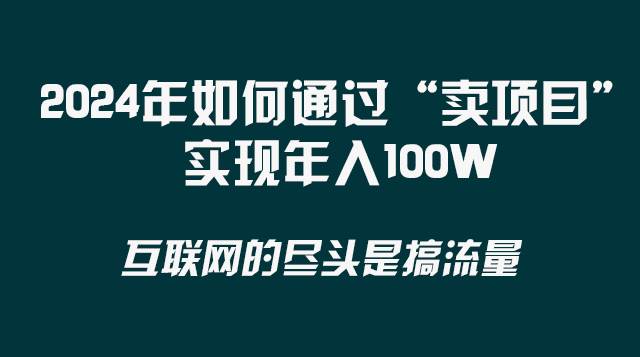 2024年如何通过“卖项目”实现年入100W小鳄启创-网创项目资源站-副业项目-创业项目-搞钱项目小鳄启创