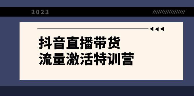 抖音直播带货-流量激活特训营，入行新手小白主播必学（21节课+资料）小鳄启创-网创项目资源站-副业项目-创业项目-搞钱项目小鳄启创