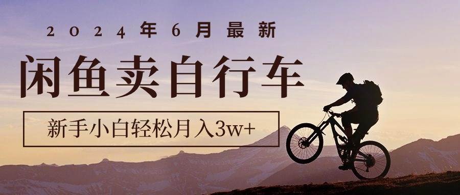2024年6月最新闲鱼卖自行车，新手小白轻松月入3w+项目小鳄启创-网创项目资源站-副业项目-创业项目-搞钱项目小鳄启创
