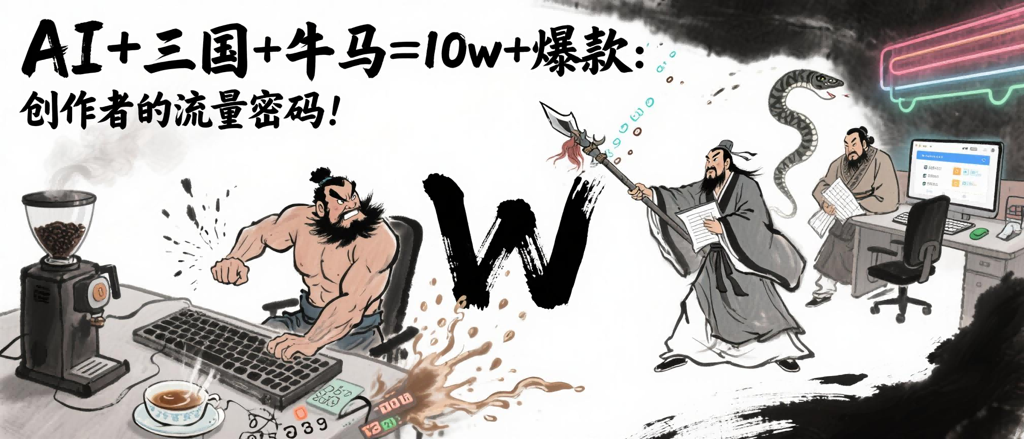 AI+三国+牛马=10w+爆款：创作者的流量密码！小鳄启创-网创项目资源站-副业项目-创业项目-搞钱项目小鳄启创