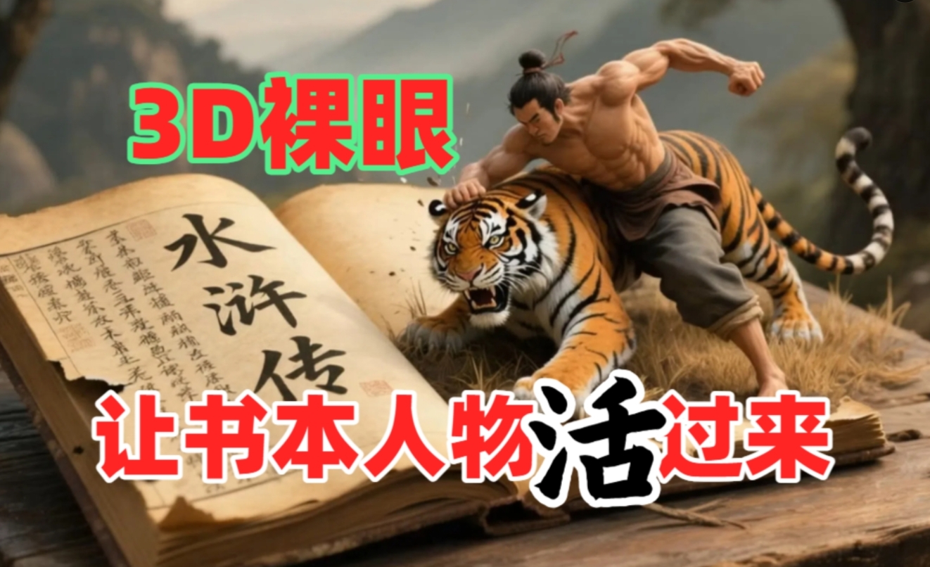 书本人物裸眼3D视频，一条视频收益过千，保姆级教程小鳄启创-网创项目资源站-副业项目-创业项目-搞钱项目小鳄启创